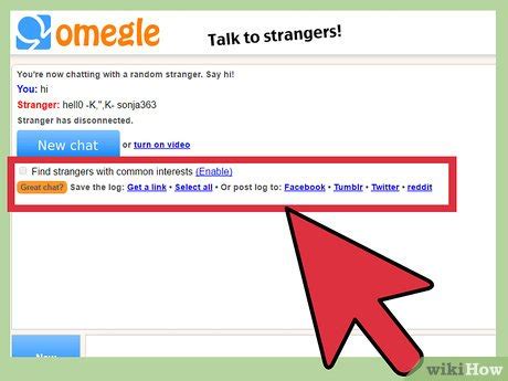 how to use omegle chat
